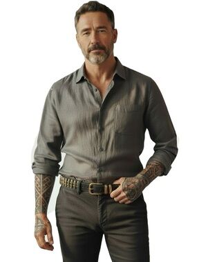 Vintage 90s Black Leather Bullet Belt Metal Gold Hardware Goth Grunge Western